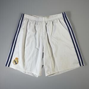Adidas Climacool Mens White with Navy Stripes Lightweight Athletic Shorts Size L